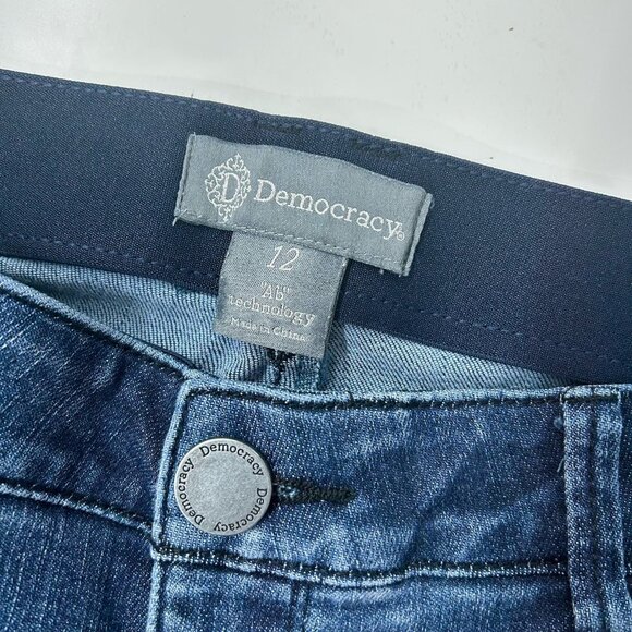 Democracy Ab Technology Kick Flare Jeans Women’s Size 12 Crop - Picture 3 of 10